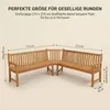 Premium Garten-Eckbank 210 cm 6-Sitzer, Eckbank aus Produktbild-Vorschau 2