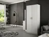Armadio con scaffali LUCETTE – larghezza 74 cm, bianco Anteprima dell’immagine prodotto 1