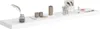 A white shelf displaying various decorative items and books. Produktbild-Vorschau