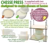 Käsepresse 12 Zoll mit 2 Formen 1,2 L, Druck bis 22,7 kg Produktbild-Vorschau