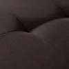 A close-up view of the textured fabric of a brown storage bench. Náhled obrázku produktu