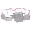 The Living Store 8-tlg. Garten-Sofagarnitur mit Kissen Produktbild-Vorschau 4