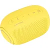 A yellow LG XBOOMGo PL2S Bluetooth speaker is shown from a slightly elevated side angle against a white background. Produktbild-Vorschau