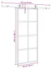 vidaXL Drzwi przesuwne z okuciem czarne 90x205 cm szkło Podgląd zdjęcia produktu 8