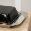 Butterdose, Schwarz, klein, Eisen, Aluminium, Dose, Produktbild-Vorschau 3