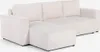 Ecksofa mit Halbinsel und ausziehbarem Bett in Rippenstoff Produktbild-Vorschau 7