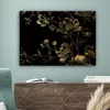 MuchoWow® - Leinwandbilder - Blumen - Schwarz - Gold - Produktbild-Vorschau 4