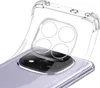 A clear phone case is shown on the back of a phone, highlighting the camera area. Voir les images du produit