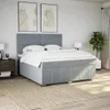 Boxspringbett mit Matratze Hellgrau 180x200 cm Stoff Produktbild-Vorschau 3