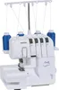 A white Brother sewing machine with blue thread spools. Náhled obrázku produktu