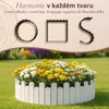 Floranica Zahradní plot vlnitý dřevěný 200 x 40 cm, Bílá – Náhled obrázku produktu 4