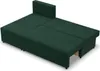 A dark green sectional sofa is shown from a diagonal angle against a white background. The sofa appears to be in a configuration that allows it to be converted into a bed, with a pull-out section visible. Produktbild-Vorschau