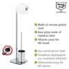 WENKO Stand WC-Garnitur Iria aus silberfarbenem Metall 23 x Produktbild-Vorschau 2