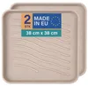 Schuhabtropfschale 38x38x2,5cm Beige 2er-Pack, Schuhwanne Produktbild-Vorschau 1