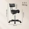 SONGMICS Sattelhocker, Ergonomischer Rollhocker aus Produktbild-Vorschau 4