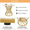 okwish Eettafel voor 4 personen, ronde salontafel van MDF, Productafbeelding-voorbeeld 4