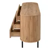 Komoda Merax se 6 zásuvkami, design s lamely z MDF, komoda Náhled obrázku produktu 7