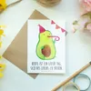 Mr. & Mrs. Panda babykarte Avocado Party - Weiß - Geschenk, Produktbild-Vorschau 2