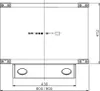 A top-down technical drawing of a range hood with dimensions indicated. Produktbild-Vorschau