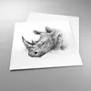 Poster - Poster ohne Rahmen - Nashorn Porträt Grafik - Produktbild-Vorschau 3
