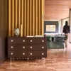 sweeek - Vintage-Kommode mit Holzdekor und Edelstahl, 6 Produktbild-Vorschau 3
