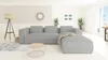 S-STYLE MÖBEL - Modernes Ecksofa Bello aus Hellgrau Cord Produktbild-Vorschau 1
