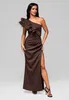 Ombre   asymmetrisches Abendkleid Kimme braun S Produktbild-Vorschau 3