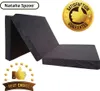 A folded mattress on a white background with promotional badges. Anteprima dell’immagine prodotto