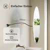 A bathroom scene showing a mirror and installation details for a light-up mirror. Anteprima dell’immagine prodotto