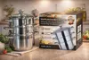Edelstahltopf 26 cm, multifunktionaler Kochtopf, Dampfgarer Produktbild-Vorschau 9