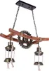 TIBU Pendelleuchte aus Holz Rad Vintage Wohnzimmr Esstisch Produktbild-Vorschau 4