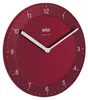 A close-up studio shot of a red Braun radio-controlled wall clock against a white background. Náhľad obrázku produktu