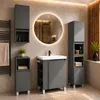 Badezimmerschrank Anthrazit ARIZA, 161x28x25 cm, 6 Produktbild-Vorschau 8
