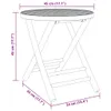 Bambus Bistro-Set Klappbar 2-Sitzer Gartentisch 45x45cm Produktbild-Vorschau 9