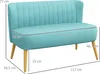 HOMCOM 2-Sitzer Stoffsofa Polstersofa Doppelsofa Sitzmöbel Produktbild-Vorschau 6