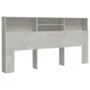 Testiera con ripiani grigio cemento 200x19x103,5 cm Anteprima dell’immagine prodotto 1