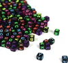 Perline di lettere, 500 pezzi, 6x6 mm, nere con lettere Anteprima dell’immagine prodotto 2