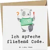 Mr. & Mrs. Panda Glückwunschkarte Code Meister - Weiß - Produktbild-Vorschau 1