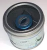 A blue magnetic water softener device is shown inside a round metal tin with black foam padding. Podgląd zdjęcia produktu