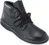 A black leather boot on a white background. Produktbild-Vorschau