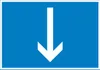 Richtungspfeil runter Schild waagerecht weiss blau Pfeil A1 Produktbild-Vorschau 1