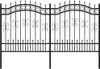 Gartenzaun mit Speerspitzen Schwarz 165 cm Stahl Produktbild-Vorschau 1