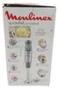 The image shows the packaging of a Moulinex Quickchef hand blender, with various features highlighted through diagrams and text. Produktbild-Vorschau