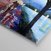 Bilder auf glas - Grafik Abbildung See Abend - 30x30cm - Produktbild-Vorschau 5