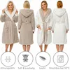 CalmyLIFE Bademantel Damen flauschig Morgenmantel - mit Produktbild-Vorschau 3