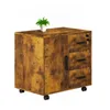 Tavolino in legno stile loft color caffè, allungabile, con Anteprima dell’immagine prodotto 1