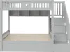 Patrová postel Flieks 140x200 cm s policí, hydraulická Náhled obrázku produktu 9