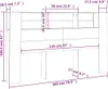 vidaXL Kopfteil mit Ablagen Räuchereiche 180x18,5x104,5 cm Produktbild-Vorschau 7