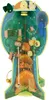 A wooden motor skills toy shaped like a tree with various animal figures and interactive elements. Produktbild-Vorschau