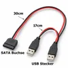D59 USB-A zu SATA 15-Pin Stromkabel Adapter für 2,5 Zoll Produktbild-Vorschau 4